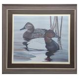 Larry Tawes Jr Signed Canvasback Duck Art Print