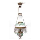 E Miller Hanging Kerosene Library Lamp (Converted)