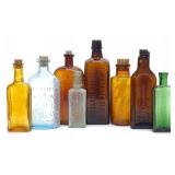 8 Antique Medicine Apothecary Bottles
