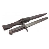 WWI Italian M1870/87/15 Bayonet w/ Scabbard