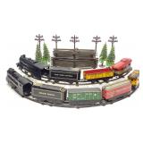 2 Vintage Marx Tin Train Set, Track & Accessories