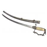War of 1812 US Eagle Head Dress Sword & Scabbard
