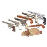 7 Hubley Western Cap Gun Toys (All Hubley)