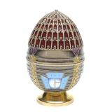 Russian Silver & Cloisonne Enamel Egg Casket / Cup