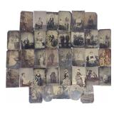 35 19th C. Tintype Photographs (Incl women in car)