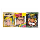 (3) 1970s Vintage Halloween Costume Masks