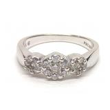 14K Gold 0.68 ctw Diamond Past Present Future Ring
