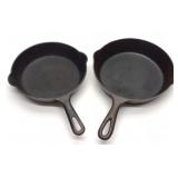 Griswold #5 & Wapak #6 Cast Iron Skillets