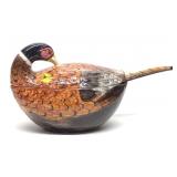 Italian Ceramic Pheasant Soup Tureen w/ Ladle