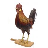 Full Rooster Mount on Cutting Board