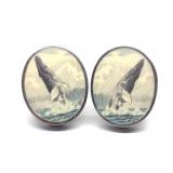 David Smith 'Carved' Sterling Silver Cufflinks