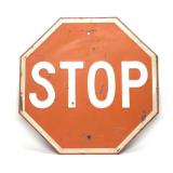 24' Vintage Steel Embossed Stop Sign