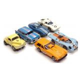 6 Vintage Aurora Slot Cars (Rare Nomad & Vega Van)