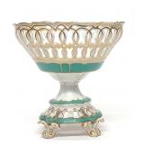19th C. Old Paris Openwork Porcelain Compote