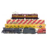 3 Vintage Penn Line Metal Locomotive HO Trains