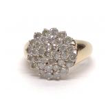 10K Gold 2.45ctw Diamond Cluster Ring (sz 7)