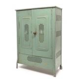 Vintage Green Tin Vegetable Cabinet