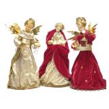 3 West Germany Wax Angel Christmas Tree Toppers