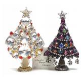 Dorothy Bauer Signed LE Christmas Tree Brooches