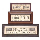 3 Dr. BJ Kendall Medicine Advertising Posters