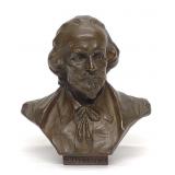 Hans Muller Bronze Shakespeare Bust Sculpture