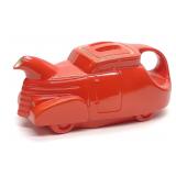 1938 Hall China Art Deco Red Car Teapot w/ Lid