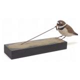 Vincent A Ciesielski Carved Plover Bird Sculpture