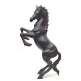 25' Patinated Bronze Rearing Horse Sculpture