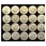 20 1965-69 40% Silver Kennedy Half Dollar US Coins