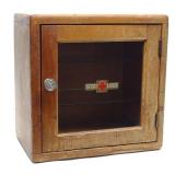 1930s Barber Shop Sterilizer Cabinet w/ 2 Shelves