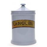 Large Blue Apothecary Ceramic Pharmacy Jar