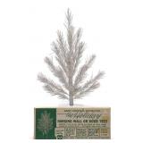 Vintage Aluminum Hanging Wall Christmas Tree & Box