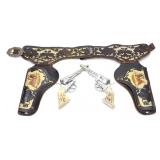 Pair Laredo Kilgore Western Toy Cap Guns & Holster