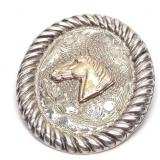 Keyston Bros 14K & Sterling Silver Horse Brooch