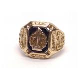 1932 10K Yellow Gold & Onyx Class Ring (sz 4.25)
