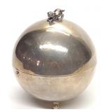 Art Deco Chrome Cigar & Match Holder w/ Dog Motif