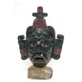 Maya King of Tikal Jadeite Mosaic Mask Replica