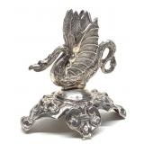 Antique Sterling Silver Winged Dragon Pen Holder
