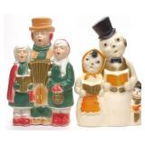 2 Vintage Christmas Caroler Blow Molds (14' tall)
