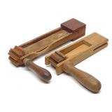 2 WWI Wood Trench Gas Alarm / Attack Rattles