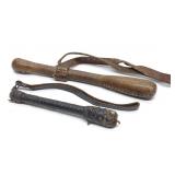 2 Antique Leather Sap / Blackjack