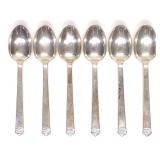 6 Tiffany & Co Sterling Silver Demitasse Spoon Set