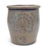 Hamilton & Jones Stenciled Stoneware Crock 2 Gal