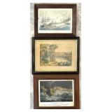ANTIQUE FRAMED CURRIER & IVES PRINTS