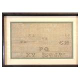 ANTIQUE FRAMED SAMPLER