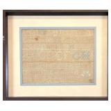 ANTIQUE FRAMED SAMPLER
