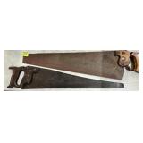 PAIR OF ANTIQUE HAND SAWS