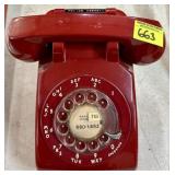 RED EMERGENCY ROTARY TELEPHONE