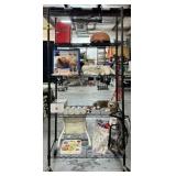 WIRE ROLLING CART - FOUR SHELF 76"H