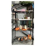 WIRE ROLLING CART - FOUR SHELF 76"H